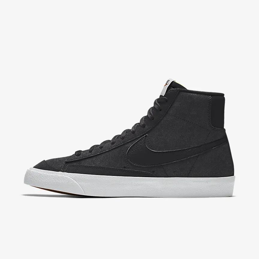 Giày Nike Blazer Mid '77 By You Nữ  Đen Trắng   